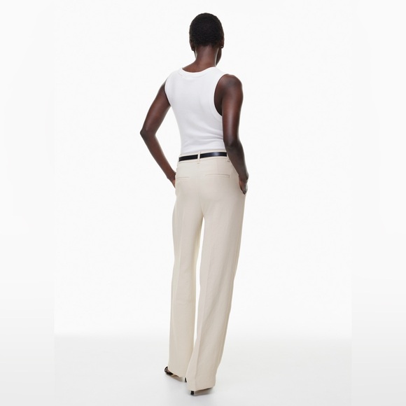 Aritzia Wilfred Effortless Pant - matte pearl, sz 4 - Picture 3 of 9